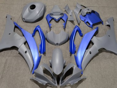 2008-2016 Matte Grey & Blue Yamaha R6 Motorcycle Fairings