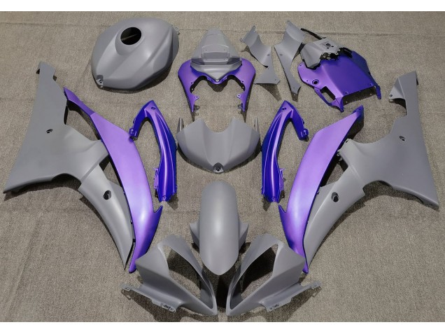2008-2016 Matte Grey & Purple Yamaha R6 Motorcycle Fairings 2008-2016 Matte Grey & Purple Yamaha R6 Motorcycle Fairings