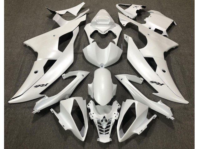 2008-2016 Matte White Yamaha R6 Motorcycle Fairings 2008-2016 Matte White Yamaha R6 Motorcycle Fairings