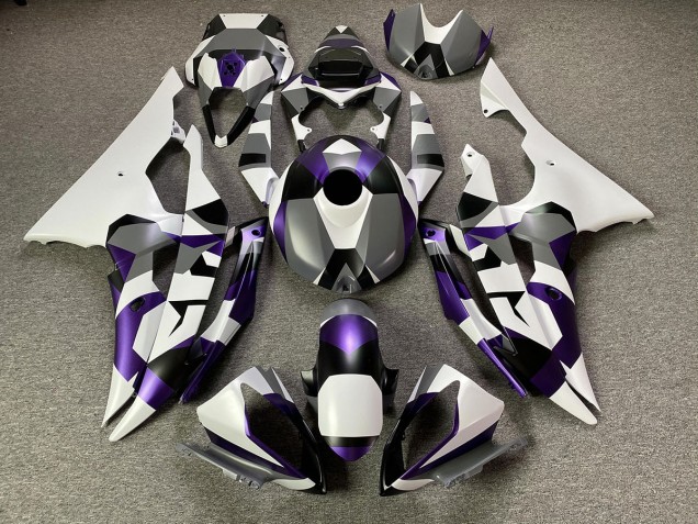 2008-2016 Mystic Purple Snow Camo Yamaha R6 Motorcycle Fairings 2008-2016 Mystic Purple Snow Camo Yamaha R6 Motorcycle Fairings