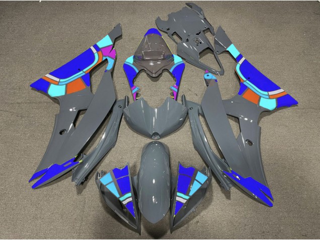 2008-2016 Nardo and Blue Design Yamaha R6 Motorcycle Fairings 2008-2016 Nardo and Blue Design Yamaha R6 Motorcycle Fairings