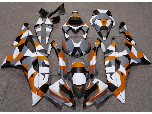 2008-2016 Orange Camo Plain Yamaha R6 Motorcycle Fairings 2008-2016 Orange Camo Plain Yamaha R6 Motorcycle Fairings