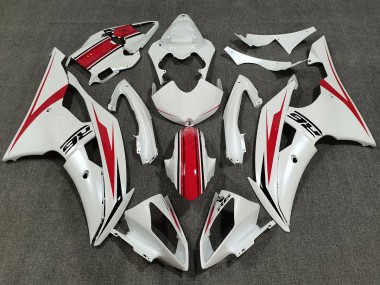 2008-2016 Pearl White & Gloss Red Yamaha R6 Motorcycle Fairings