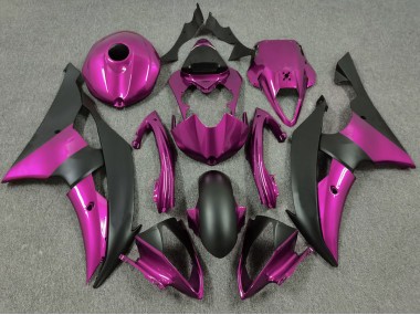 2008-2016 Pink and Matte Black Yamaha R6 Motorcycle Fairings