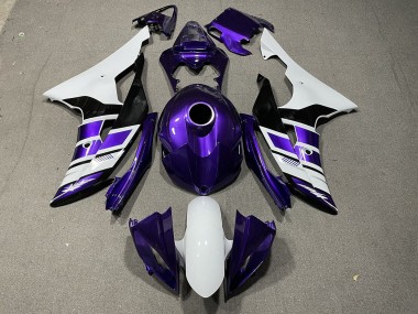 2008-2016 Purple Black and White OEM Style Yamaha R6 Motorcycle Fairings