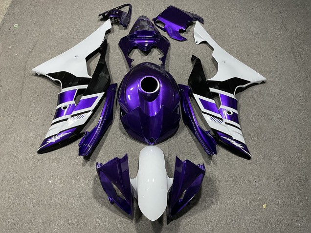 2008-2016 Purple Black and White OEM Style Yamaha R6 Motorcycle Fairings 2008-2016 Purple Black and White OEM Style Yamaha R6 Motorcycle Fairings