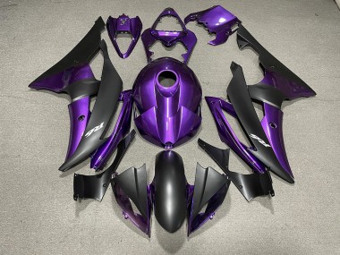 2008-2016 Purple and Matte Black & Logos Yamaha R6 Motorcycle Fairings