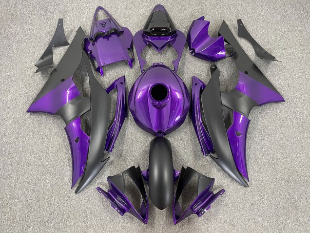 2008-2016 Purple and Matte Black Yamaha R6 Motorcycle Fairings 2008-2016 Purple and Matte Black Yamaha R6 Motorcycle Fairings