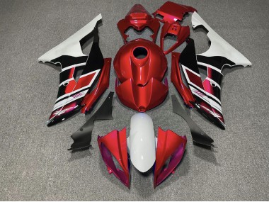 2008-2016 Red Black and White OEM Style Yamaha R6 Motorcycle Fairings