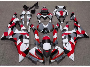 2008-2016 Red Camo Plain Yamaha R6 Motorcycle Fairings