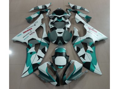 2008-2016 Seafoam Green Snow Camo Yamaha R6 Motorcycle Fairings