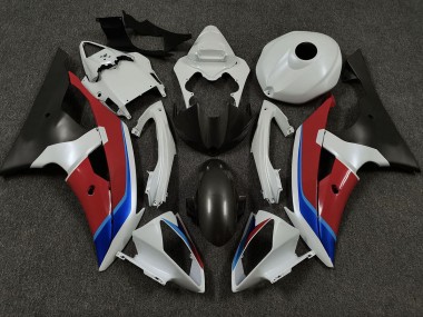 2008-2016 White Red and Blue Yamaha R6 Motorcycle Fairings