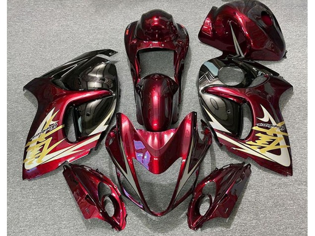 2008-2019 Deep Red & Gold Suzuki GSXR 1300 Motorcycle Fairings 2008-2019 Deep Red & Gold Suzuki GSXR 1300 Motorcycle Fairings