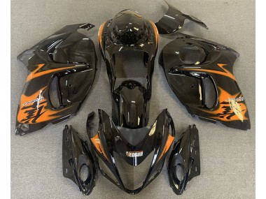 2008-2019 Gloss Black & Orange Suzuki GSXR 1300 Motorcycle Fairings