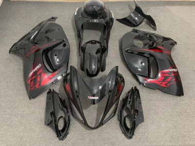 2008-2019 Gloss Black & Red Suzuki GSXR 1300 Motorcycle Fairings