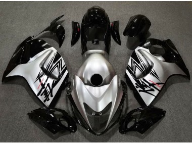 2008-2019 Gloss Black & Silver Design Suzuki GSXR 1300 Motorcycle Fairings
