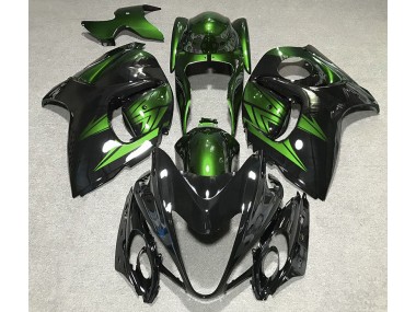 2008-2019 Gloss Black and Deep Green Suzuki GSXR 1300 Motorcycle Fairings