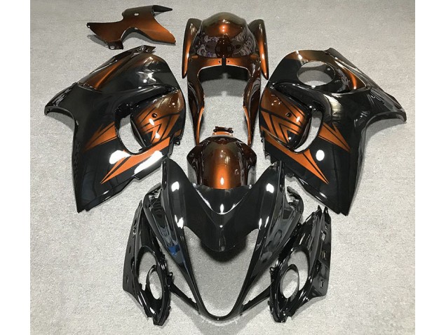 2008-2019 Gloss Black and Deep Orange Suzuki GSXR 1300 Motorcycle Fairings 2008-2019 Gloss Black and Deep Orange Suzuki GSXR 1300 Motorcycle Fairings