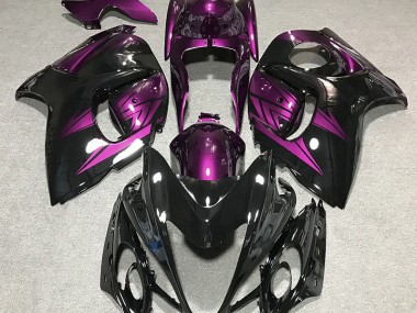 2008-2019 Gloss Black and Deep Purple Suzuki GSXR 1300 Motorcycle Fairings