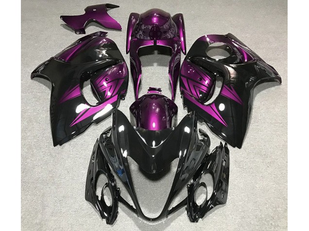 2008-2019 Gloss Black and Deep Purple Suzuki GSXR 1300 Motorcycle Fairings 2008-2019 Gloss Black and Deep Purple Suzuki GSXR 1300 Motorcycle Fairings