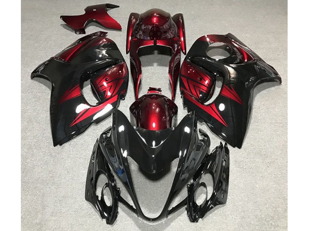 2008-2019 Gloss Black and Deep Red Suzuki GSXR 1300 Motorcycle Fairings 2008-2019 Gloss Black and Deep Red Suzuki GSXR 1300 Motorcycle Fairings