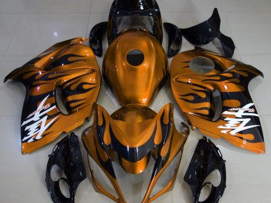 2008-2019 Gloss Orange & Black Suzuki GSXR 1300 Motorcycle Fairings