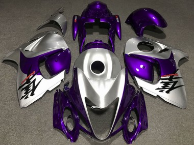 2008-2019 Gloss Purple and Silver Suzuki GSXR 1300 Motorcycle Fairings