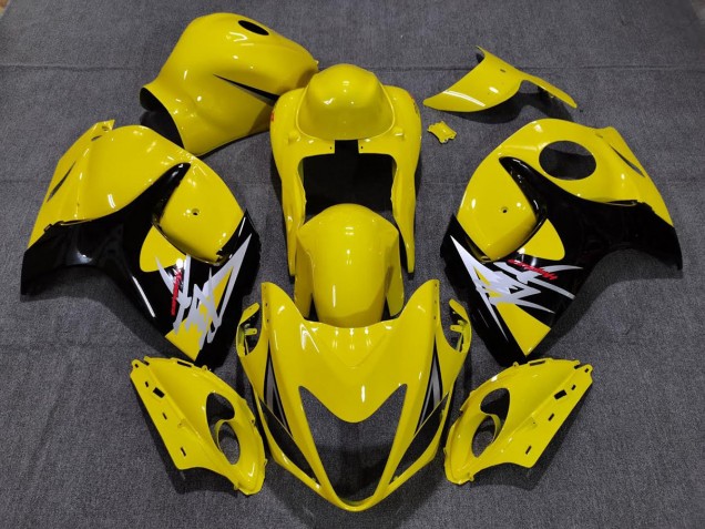 2008-2019 Gloss Yellow with Black Style Suzuki GSXR 1300 Motorcycle Fairings 2008-2019 Gloss Yellow with Black Style Suzuki GSXR 1300 Motorcycle Fairings