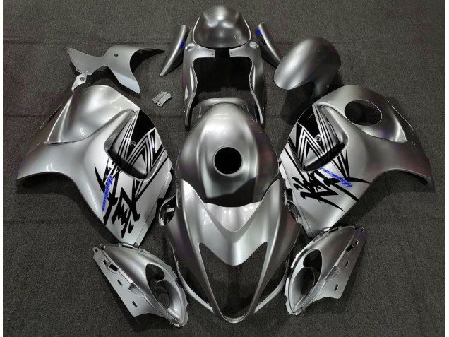 2008-2019 Liquid Silver & Blue Suzuki GSXR 1300 Motorcycle Fairings 2008-2019 Liquid Silver & Blue Suzuki GSXR 1300 Motorcycle Fairings