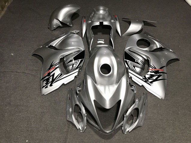 2008-2019 Liquid Silver & Red Suzuki GSXR 1300 Motorcycle Fairings 2008-2019 Liquid Silver & Red Suzuki GSXR 1300 Motorcycle Fairings