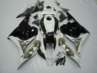 2009-2012 Black gold and white Honda CBR600RR Motorcycle Fairings