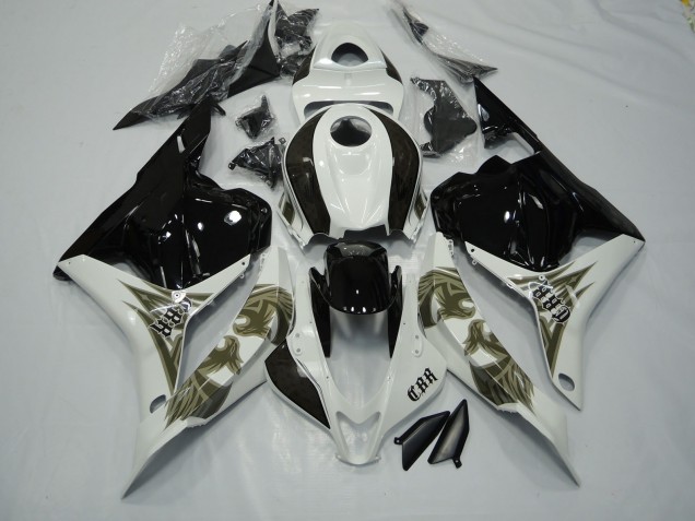 2009-2012 Black gold and white Honda CBR600RR Motorcycle Fairings 2009-2012 Black gold and white Honda CBR600RR Motorcycle Fairings