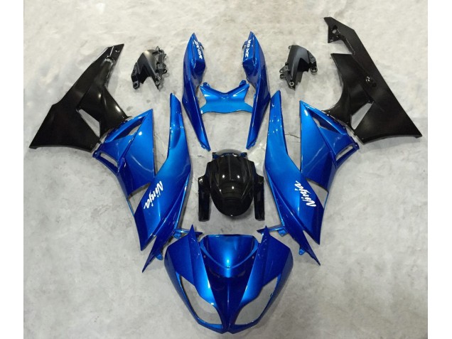 2009-2012 Blue and Black Ninja Kawasaki ZX6R Motorcycle Fairings 2009-2012 Blue and Black Ninja Kawasaki ZX6R Motorcycle Fairings