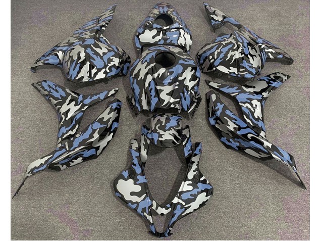 2009-2012 Blue and Silver Camo Honda CBR600RR Motorcycle Fairings 2009-2012 Blue and Silver Camo Honda CBR600RR Motorcycle Fairings