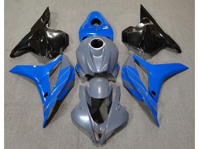 2009-2012 Double Blue on Gray Honda CBR600RR Motorcycle Fairings 2009-2012 Double Blue on Gray Honda CBR600RR Motorcycle Fairings