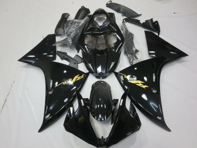 2009-2012 Gloss Black Gold Yamaha R1 Motorcycle Fairings 2009-2012 Gloss Black Gold Yamaha R1 Motorcycle Fairings