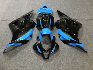 2009-2012 Gloss Black & Sky Blue Honda CBR600RR Motorcycle Fairings