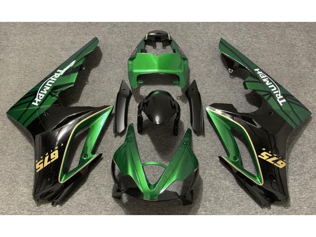 2009-2012 Gloss Green and Black Triumph Daytona 675 Motorcycle Fairings 2009-2012 Gloss Green and Black Triumph Daytona 675 Motorcycle Fairings