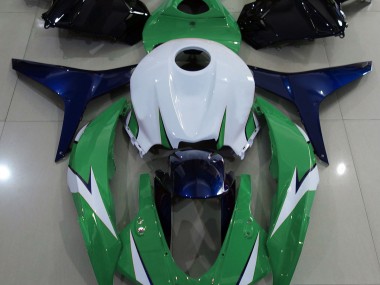 2009-2012 Gloss Green and Blue Honda CBR600RR Motorcycle Fairings