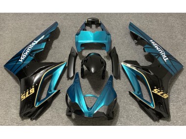2009-2012 Gloss Light Blue and Black Triumph Daytona 675 Motorcycle Fairings