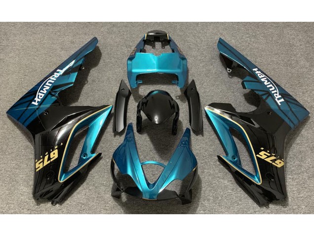 2009-2012 Gloss Light Blue and Black Triumph Daytona 675 Motorcycle Fairings 2009-2012 Gloss Light Blue and Black Triumph Daytona 675 Motorcycle Fairings