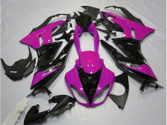 2009-2012 Gloss Pink and Black Kawasaki ZX6R Motorcycle Fairings 2009-2012 Gloss Pink and Black Kawasaki ZX6R Motorcycle Fairings