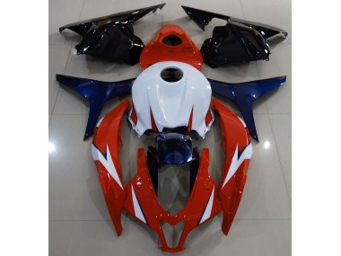 2009-2012 Gloss Red and Blue Honda CBR600RR Motorcycle Fairings