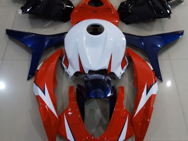 2009-2012 Gloss Red and Blue Honda CBR600RR Motorcycle Fairings