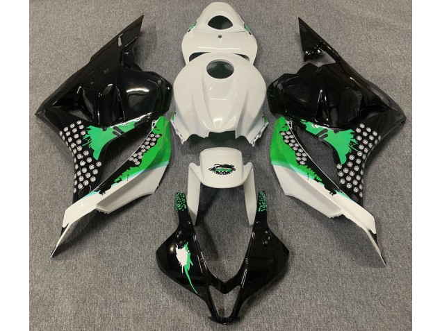 2009-2012 Gloss White & Green Splatter Honda CBR600RR Motorcycle Fairings 2009-2012 Gloss White & Green Splatter Honda CBR600RR Motorcycle Fairings