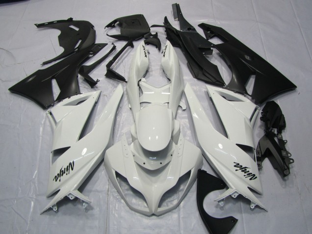 2009-2012 Gloss White Kawasaki ZX6R Motorcycle Fairings 2009-2012 Gloss White Kawasaki ZX6R Motorcycle Fairings