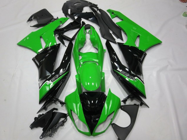 2009-2012 Green Black Kawasaki ZX6R Motorcycle Fairings 2009-2012 Green Black Kawasaki ZX6R Motorcycle Fairings