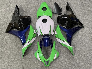 2009-2012 Green and White Honda CBR600RR Motorcycle Fairings