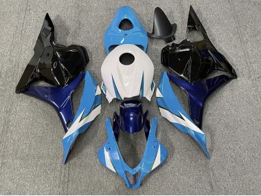 2009-2012 Light Blue and White Honda CBR600RR Motorcycle Fairings