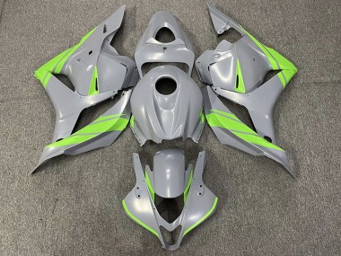2009-2012 Nardo Gray and Green Honda CBR600RR Motorcycle Fairings